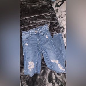 American eagle ripped jeans size 00 short